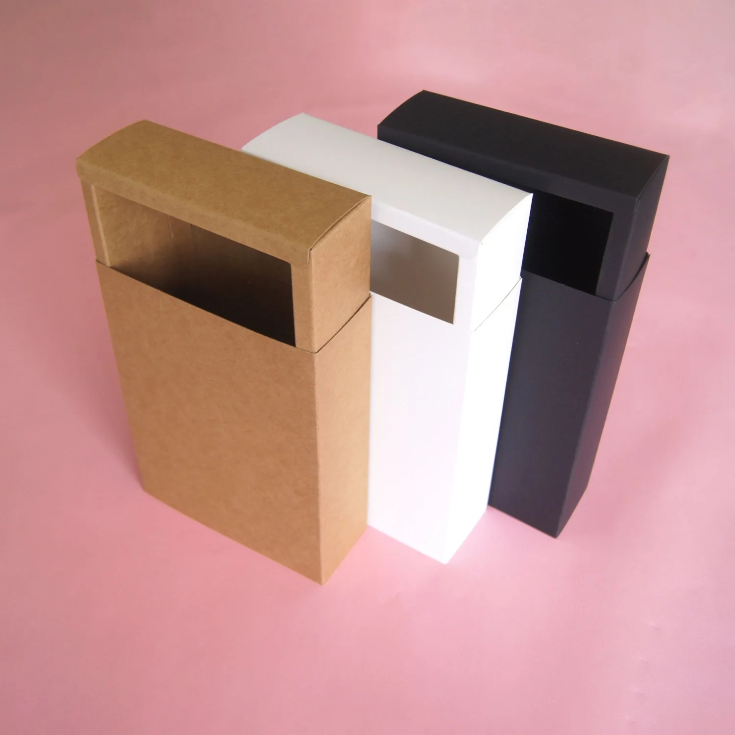 Drawer Gift Box White Black Kraft Paper Packaging Boxes Soap Jewelry Party Favor Wrapping Box 10pcs - view 3