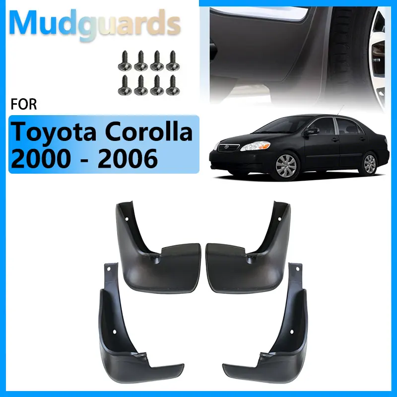 

Mudguards For Toyota Corolla E120 E130 2000 - 2006 Car Accessories Mud Flaps Front Rear Splash Guards Fender 2005 2004 2003 2002