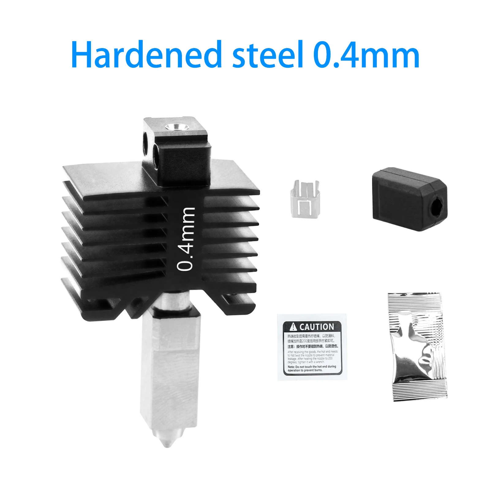 Hotend-Kit für Bambu Lab X1/X1C/P1P/P1S, Hot-End-Düse aus gehärtetem Stahl 0,2/0,4/0,6/0,8 mm, Ersatzteil für Bambulab 3D-Drucker – Detail 7