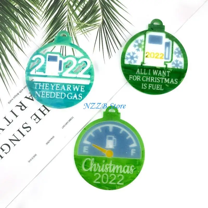 

T21F Silicone Mold Gas Station Keychain Mould With Hole Keyring Pendant DIY Craft