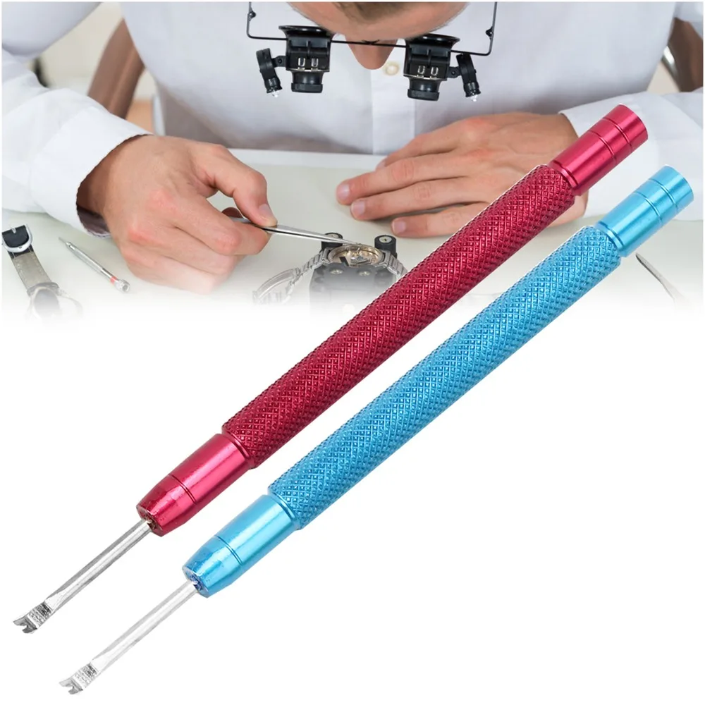2Pcs Precision Alloy Watch Hands Remover Blue Length 9.5cm Watch Repair Tool Watch Pin Removal Tool Watch Maintenance