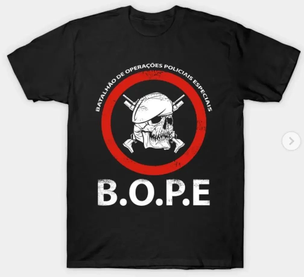 

BOPE Brazil Polices Спецназ Мужская футболка с коротким рукавом Повседневная мужская футболка из 100% хлопка с круглым вырезом