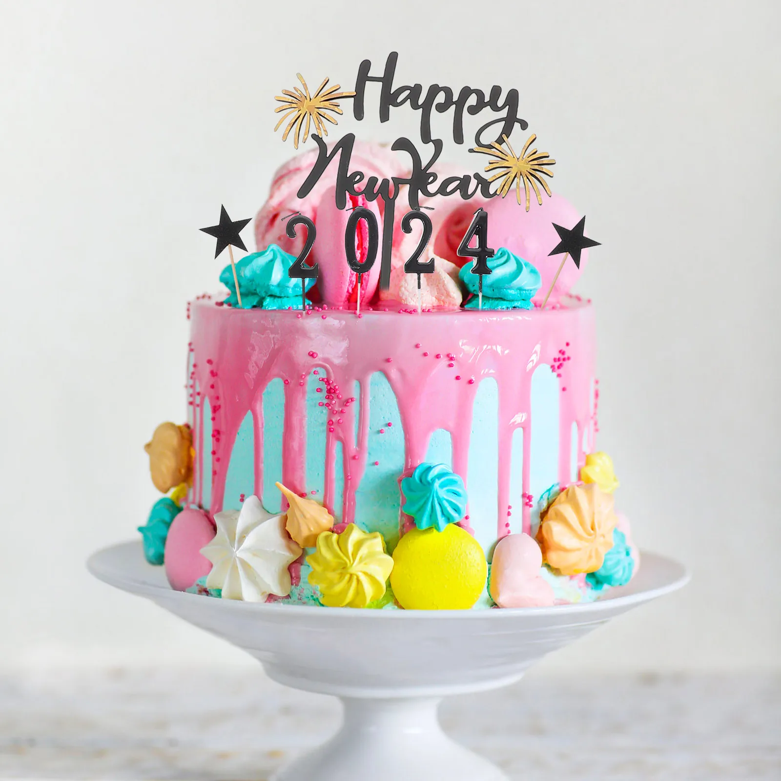 

Stunning New Year Party Cake Supplies Golden Stars Cake Decorations Elegant Cupcake Picks For Special Occasions