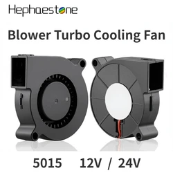 Piezas de impresora 3D, ventilador 5015 12V/24V, cojinete de manga sin escobillas para Reprap Prusa I3 DC, ventilador de refrigeración Turbo 5015 con línea de 30cm