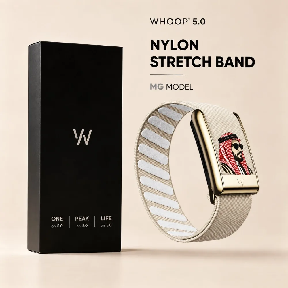Compatible with WHOOP 5.0 MG Arabic Figure Printed Nylon Woven Wristband Graphic Replacement Sport Strap Fashion Band Men Women