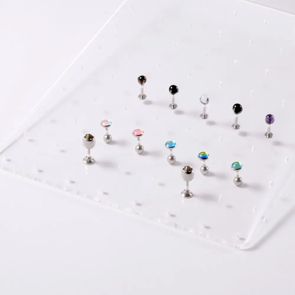 Rack Acrylic Jewelry Organizer Stand Jewelry Display Rack Earring Stand Nipple Ring Storage Frame Body Piercing Jewelry Display