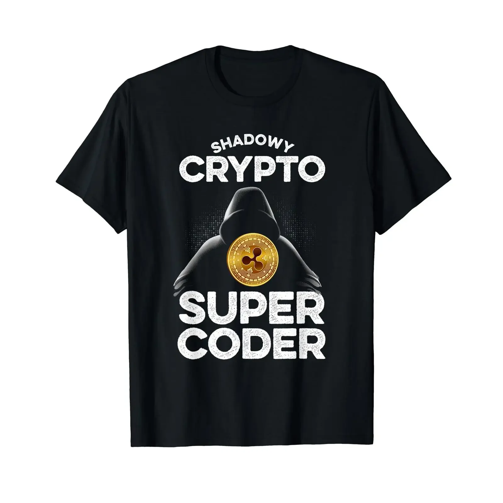 Sponsored Ad Ripple XRP Shadowy Crypto Super Coder Cryptocurrency Investor T Shirt vintage Washed designer clothes Breathable