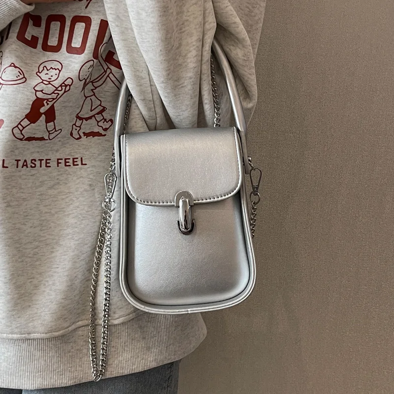 Borse da donna con borse a tracolla in pelle Pu di moda portatile corte borse a tracolla di lusso femminili piccola borsa per telefono con patta