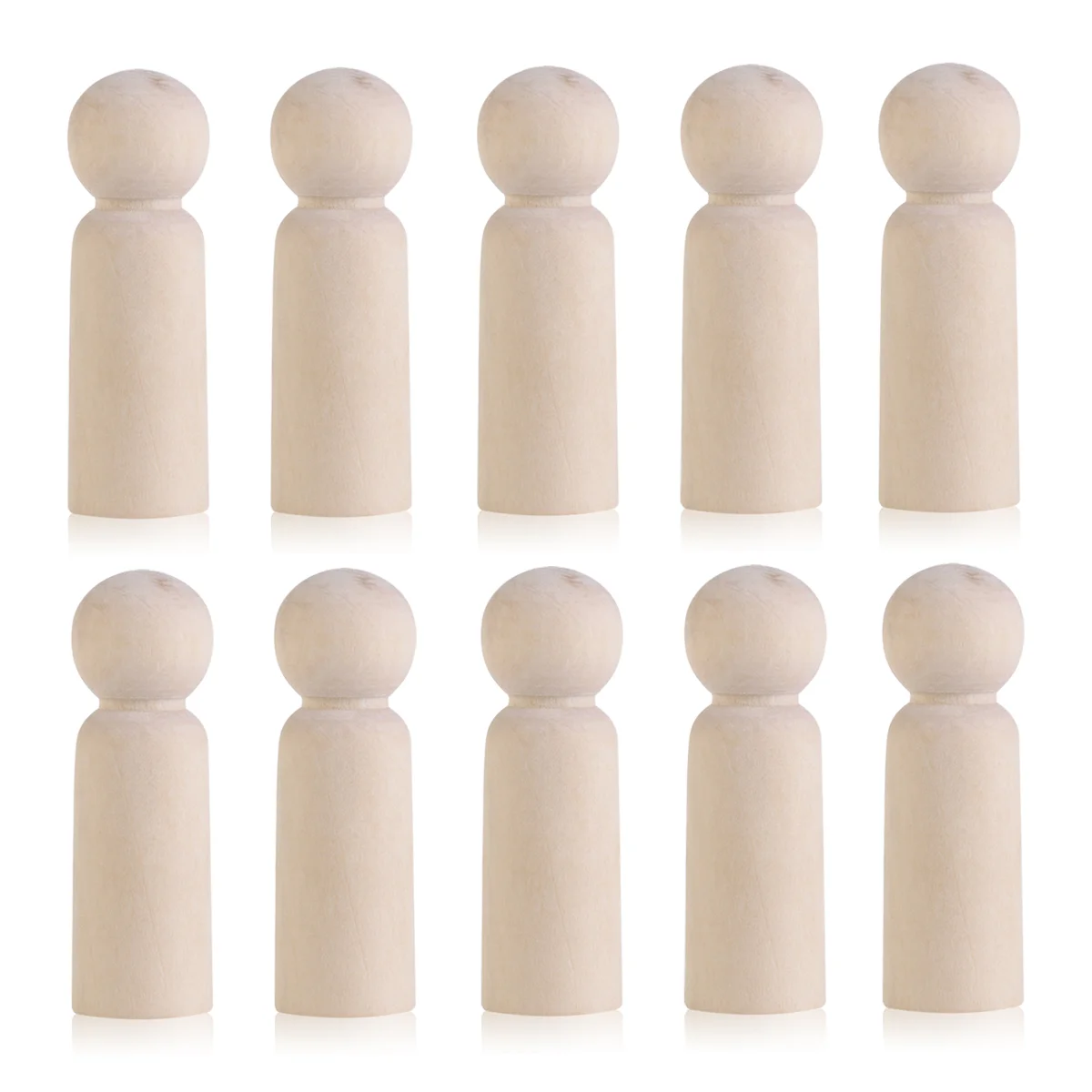 10pcs DIY Plain Blank Wooden Peg Dolls Groom Figures Wedding Cake Toppers DIY Cake Topper wooden cake topper