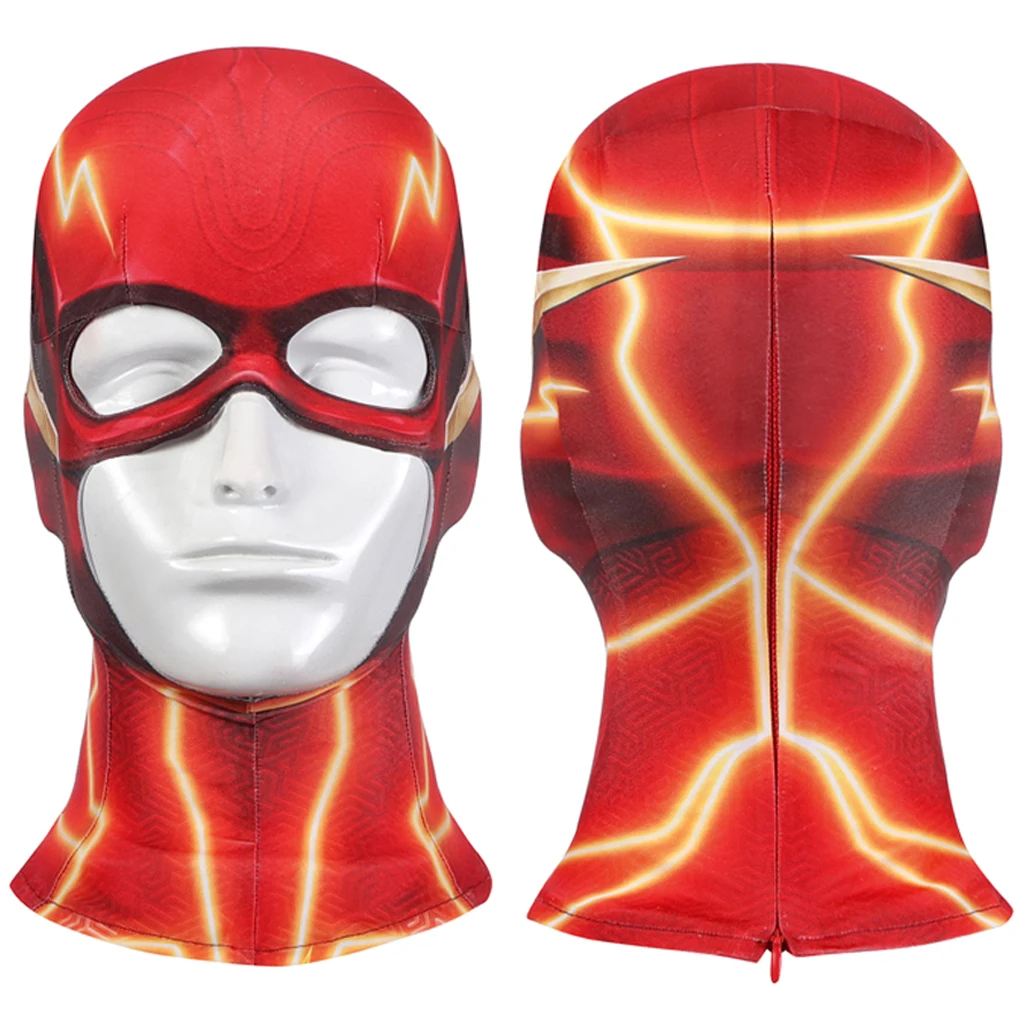 Red Flash Barry Cosplay Allen Costume stampa 3D Flash Cosplay Point Costume rosso Zentai tuta con maschera per uomini adulti