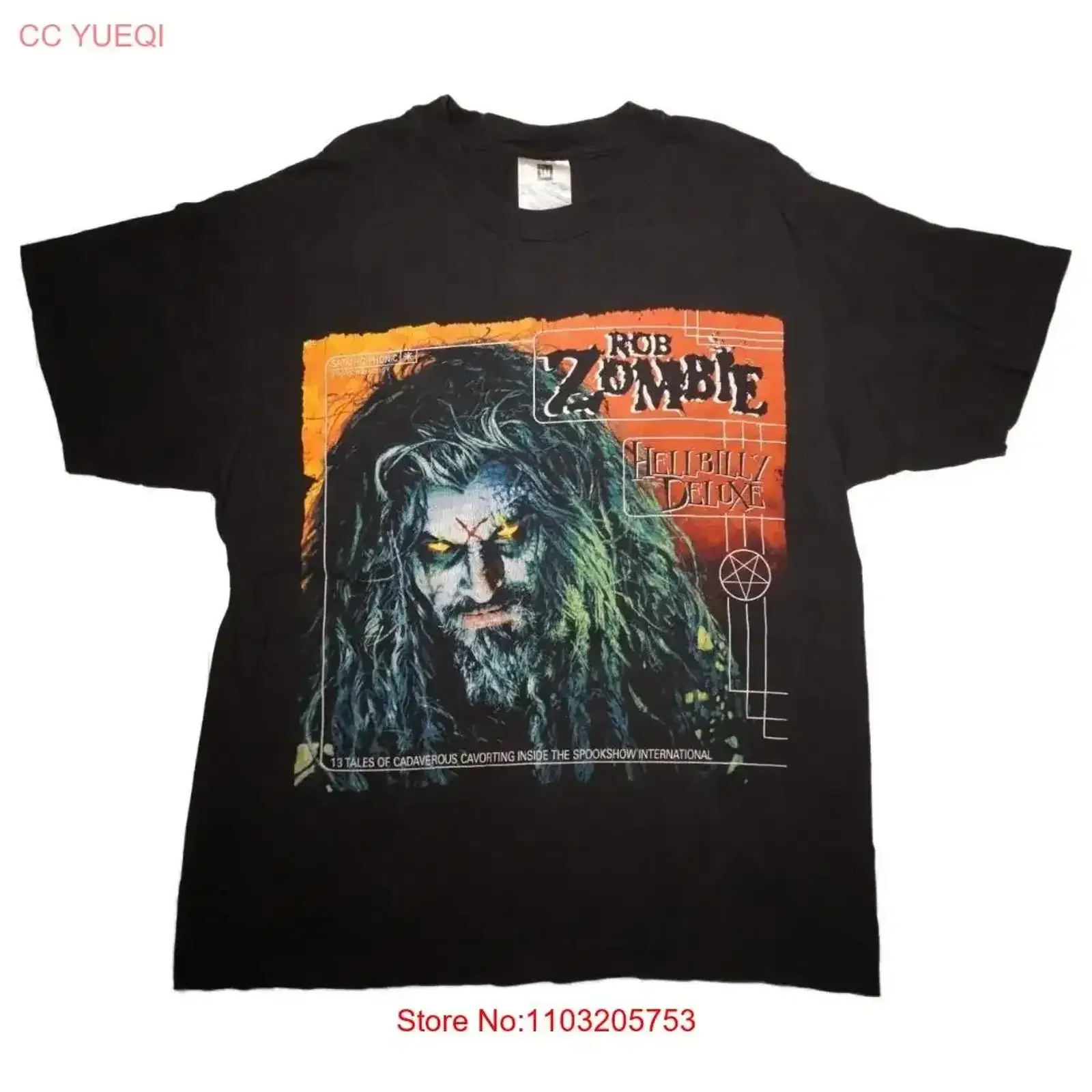 

L Rob Zombie 1998 Helbilly Deluxe Vintage T Shirt Washed Soft Stylish homme graphic Versatile fashion Breathable vintage