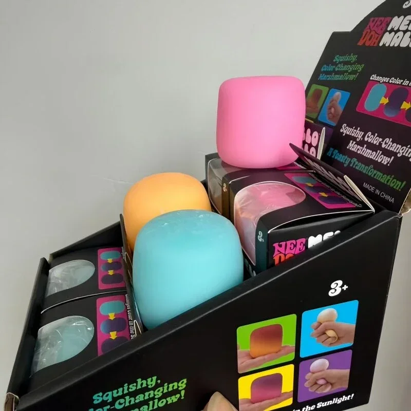 Mello Mallo Needoh Squishy UV Reactive Sun Color Changing Soft Stress Relief Fidget Squeeze Toy Non Toxic Anti Anxiety
