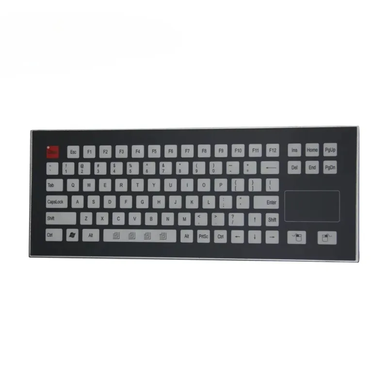 IKB22190 Custom CNC Industrial Keyboard Panel-Mount Machining with EtherCAT Operation Industrial Keyboard