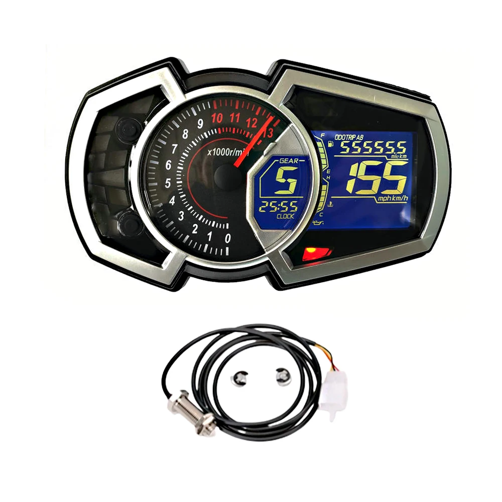 Motorcycle LED Speedometer Odemeter Tachometer Oil Gauge Digital Meters Moto Dashboard for Kawasaki Ninja 650