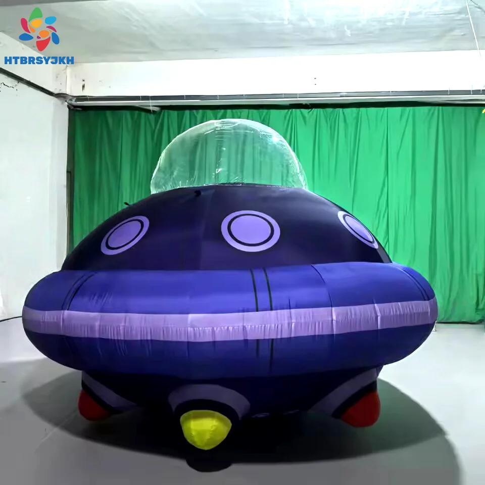 

Light-emitting inflatable UFO, with an internal blower, party idea, decorative accessories for hanging inflatable UFO, model of