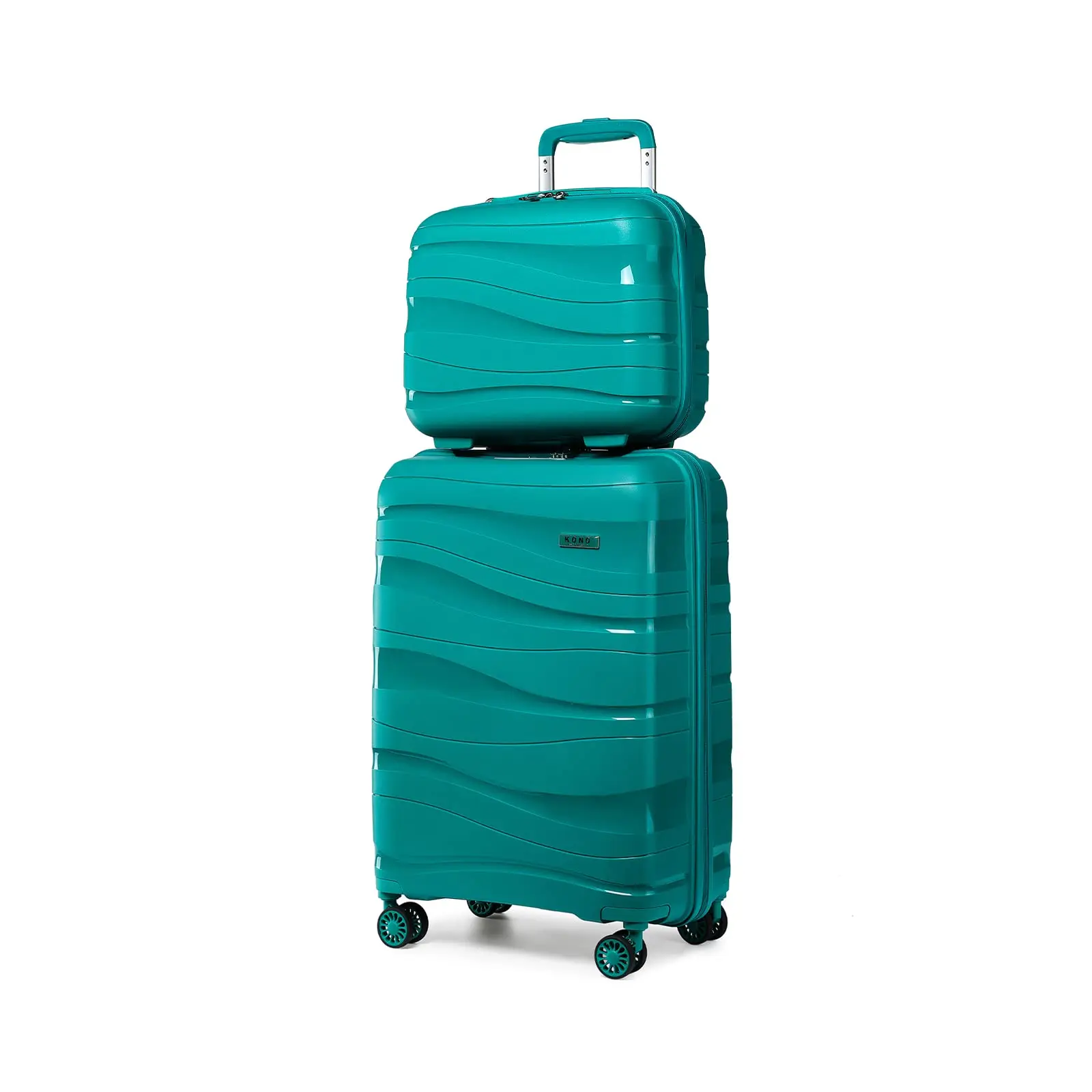 KONO 55cm suitcase Set-Lightweight TSA Lock Hard Trolley with 4 Twin wheels and Rolling Case for Travel