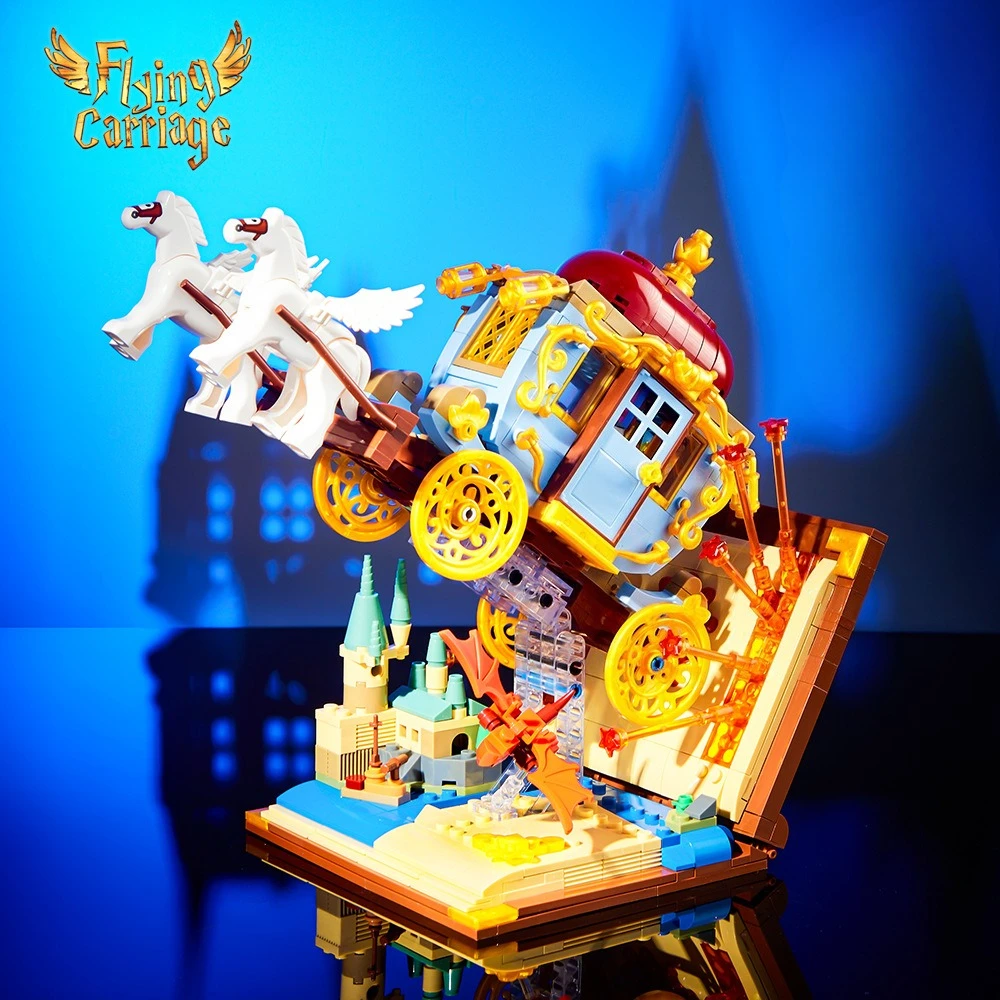 

Magic Book Carriage Educational Building Blocks STEM Toy for Kids Creative Assembly Puzzle