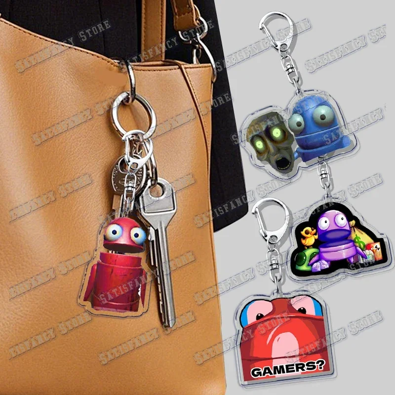 Creative Horrible Gamer Keychains for Accessories Bag Car Key Chain Ring Jewelry Gifts Horror R.E.P.O Inspired Keyring