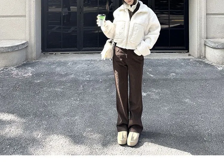Supplier photo of The Cropped Sherpa Zip Jacket