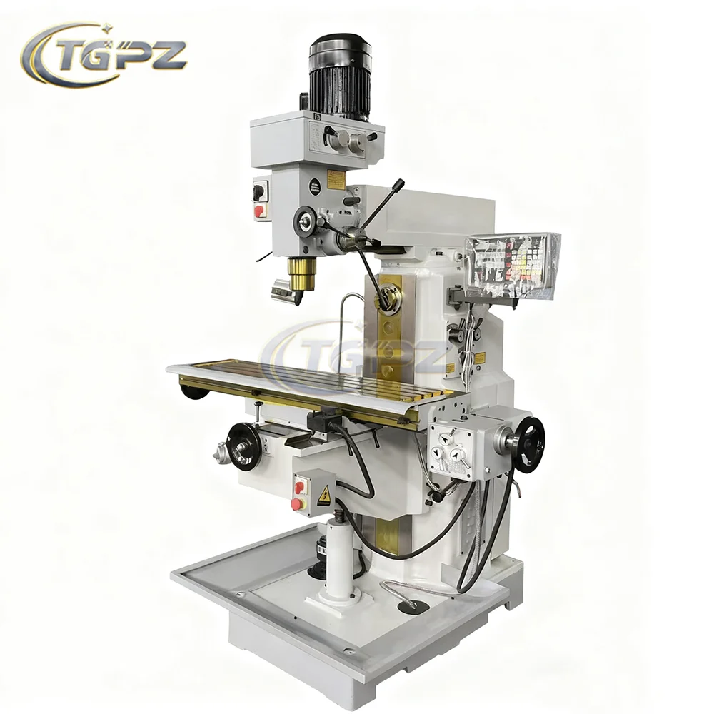 Swivel Head Automatic High-Accuracy Vertical Milling Machine ZX6332 CE Certified NT30 Spindle Taper 50mm Max Drilling Milling