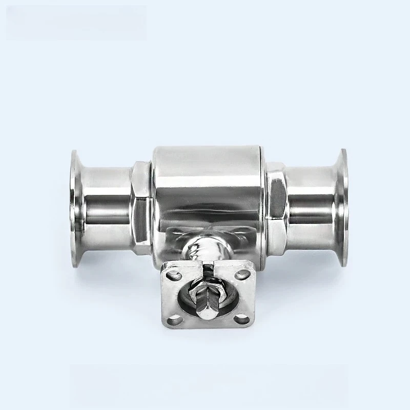 High Platform Straight Through Ball Valve DN50 1 Inch 304/316Stainless Steel Tri Clamp Ferrule Pneumatic Electric Actuated Valve