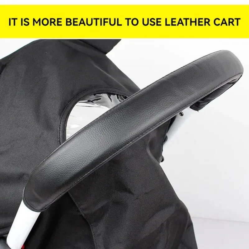 عربة أطفال من جلد البولي يوريثان بغطاء سحاب من النوع يمكن تفكيكها وغسلها نموذج عام ملحقات ممتصة للعرق مضادة للانزلاق