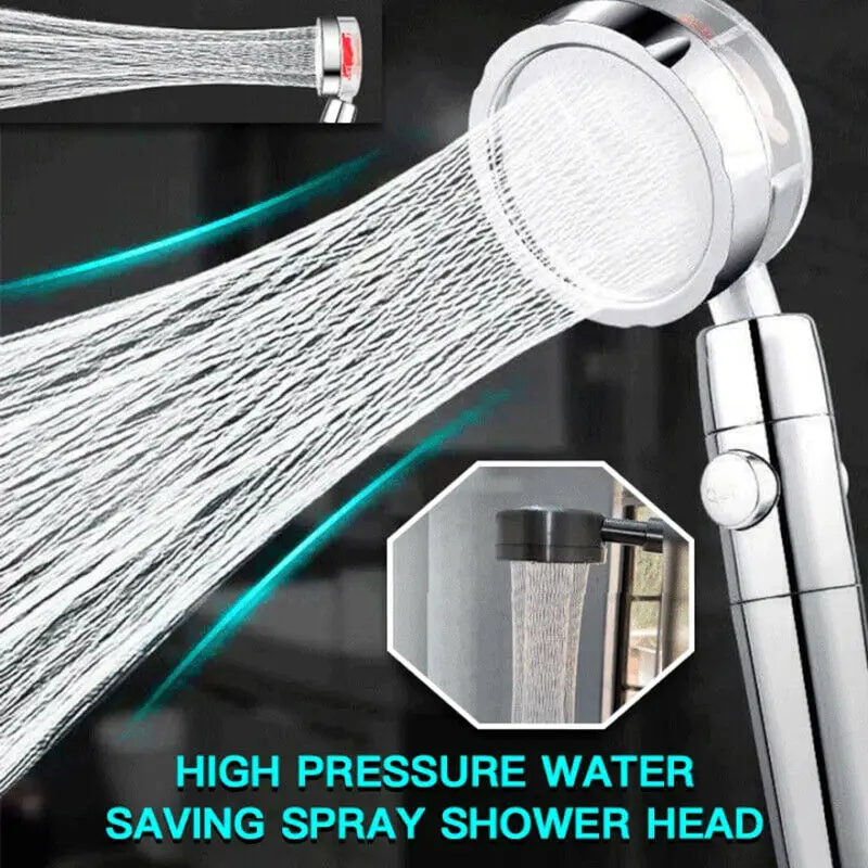 High Pressure Shower Head Water Saving Spray 360 Rotated Rainfall Shower Head Bathroom Hand-held Pressurized Massage Shower Head