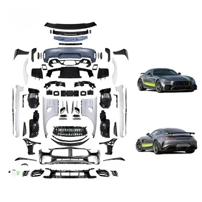 STLF ES 1:1 GTR-PRO Style Wide-Body PP Dry Carbon Fiber Kit for AMGS GT/GTS/GTC/GT-R 100% Fit Front Rear Car Bumper Kit