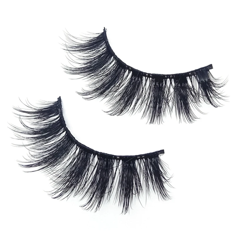 10ペア ふわふわつけまつげ 太くカールした ロシアン3Dまつげ メイクアップ つけまつげ 女性用 エクステンション アイメイク