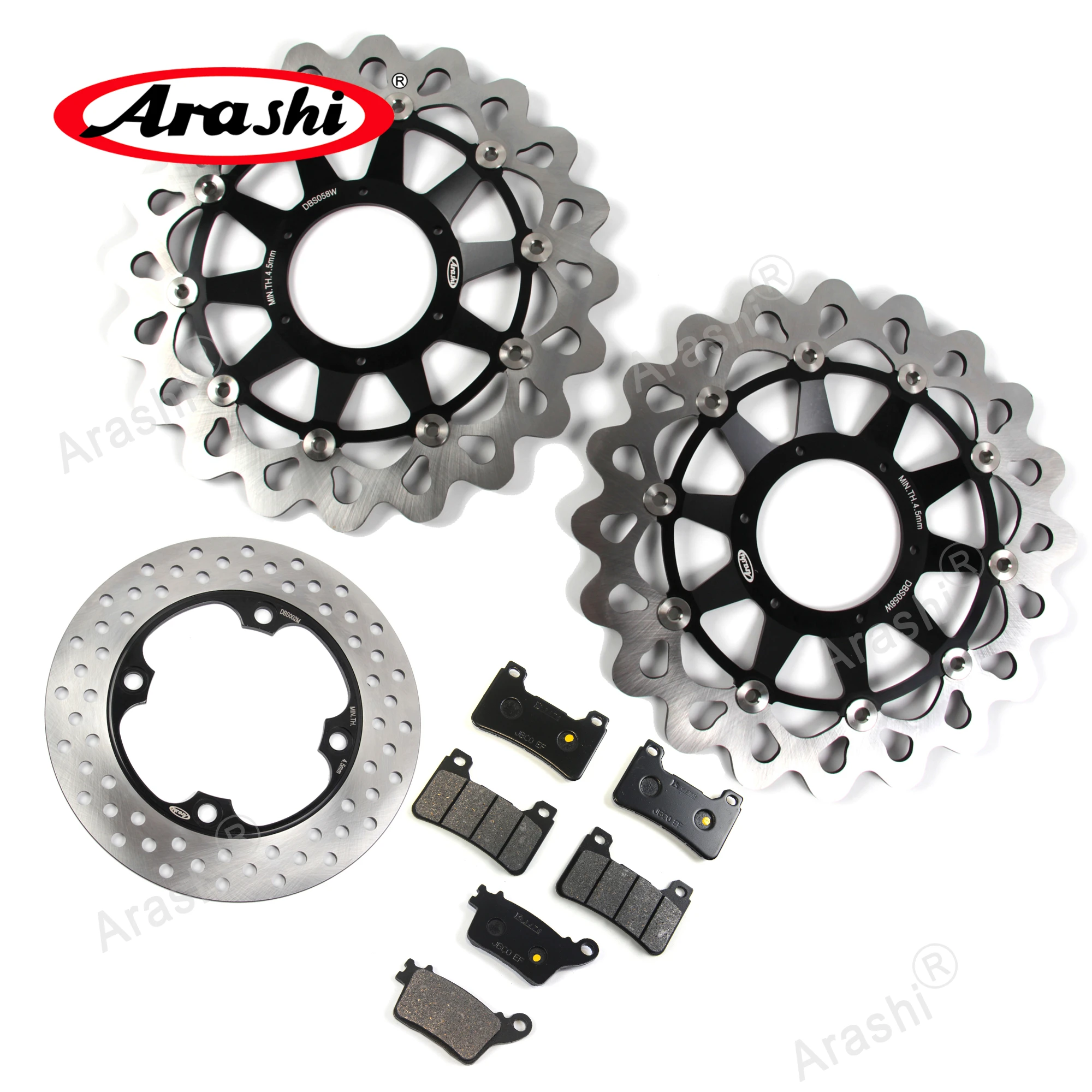 Arashi CNC Front Rear Brake Disc Rotors Brake Pad Set For HONDA CBR1000RR 2008 - 2015 CBR 1000 RR 2009 2010 2011 2012 2013 2014