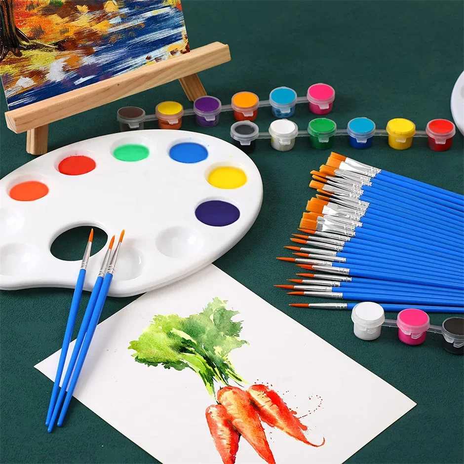 30 stücke Kleine Feine Nylon Haar Detail Flache Pinsel Für Zeichnung Aquarell Pinsel Pinsel Stift Für Student Kunst Schreibwaren – Detail 3