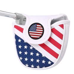 USA Mallet Putter Cover Headcover Magnetic Golf Head Covers Headcovers Club Protective Equipment for Scotty Cameron Odyssey Two