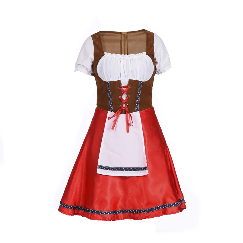 Erwachsene Deutschland Oktoberfest Bier Mädchen Kostüm Bayern Bank Bier Dienst mädchen Festival Party kleid mit Hut