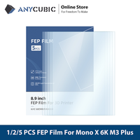 Anycubic 8.9 Inch 1/2/5 Pcs FEP Film For Photon Mono X 6Ks Photon M3 Plus 0.15mm 3D Printing Part