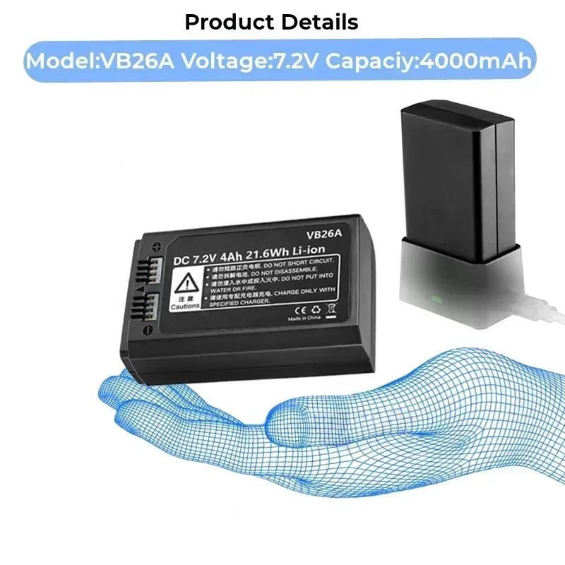 VB26A VB26B 7.2V Li-Ion Battery for  V1 V1S V1C V1N V1F V1O V860III Photographic Lamp Round Head Flash Speedlite - Image 5