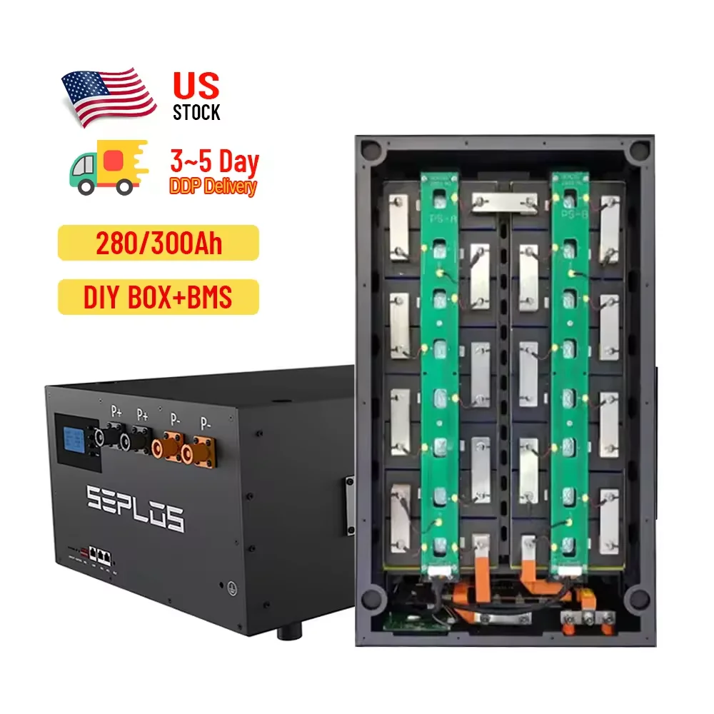 

EU stock 280 15KW Battery Box Lifepo4 jk-bms 48V 280Ah 300Ah 16S Lithium Storage Metal Case storage diy box 48v 51.2v 280ah