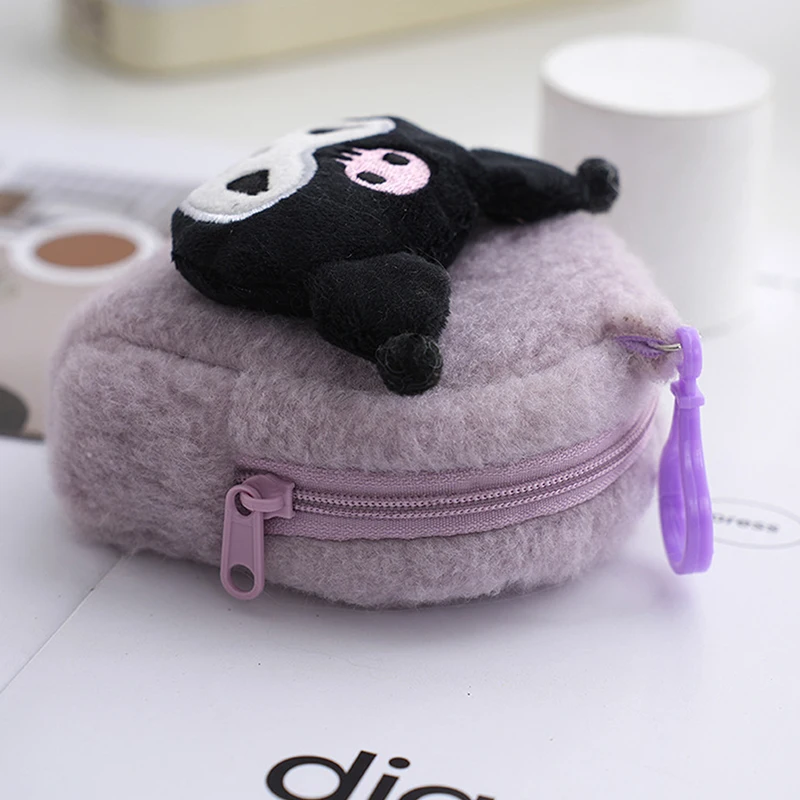 New Anime Kawaii Plush Coin Purse Zipper Change Purse Mini Wallet With Keychain Cute Pendant Girl Women Children's Day Gift