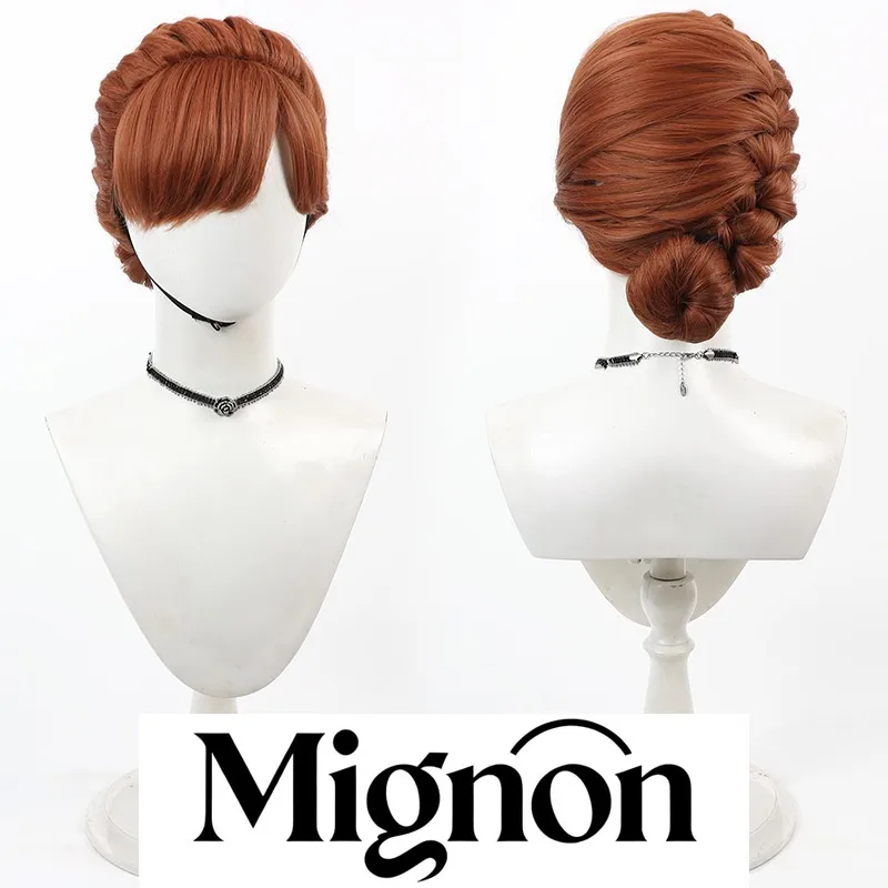 

Updo Style Anna Косплей Парик Светло-коричневый Цельный пучок с имитацией кожи головы