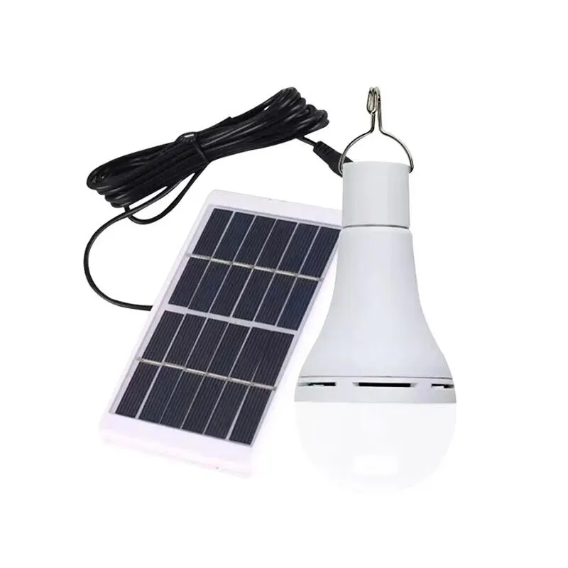 7W Solar Light Waterproof USB Charged Hanging Emergency Sunlight Powered Lamp Outdoor Indoor House Solar Bulb Light Solar Panels