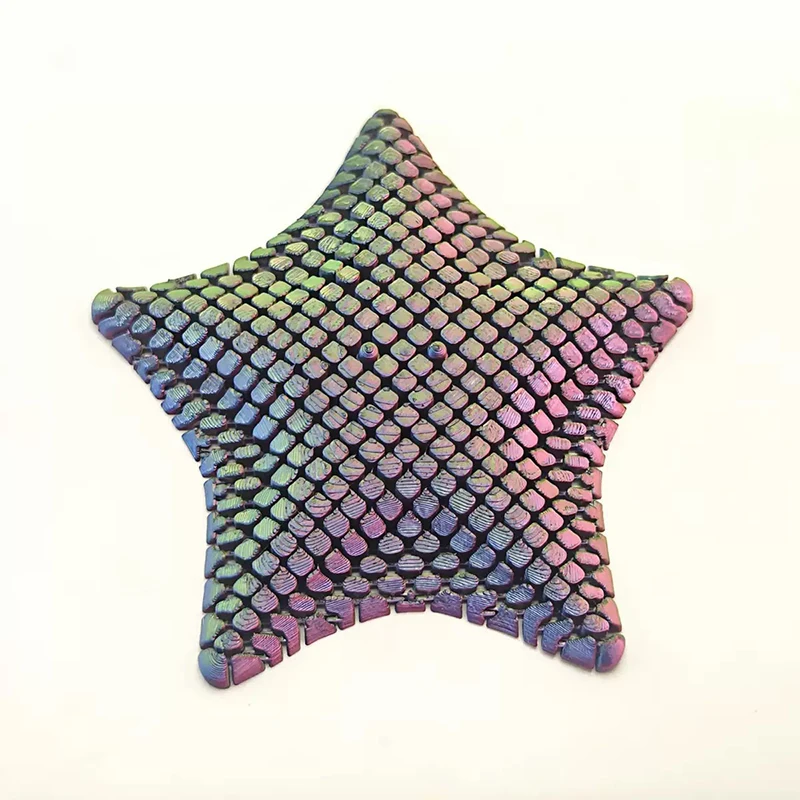 3D-Gedrucktes Seestern-Fidget-Spielzeug mit Flexiblem, Artikuliertem Design, Visuelles Quetschspielzeug zur Stresslinderung und zum Spielen – Detail 3