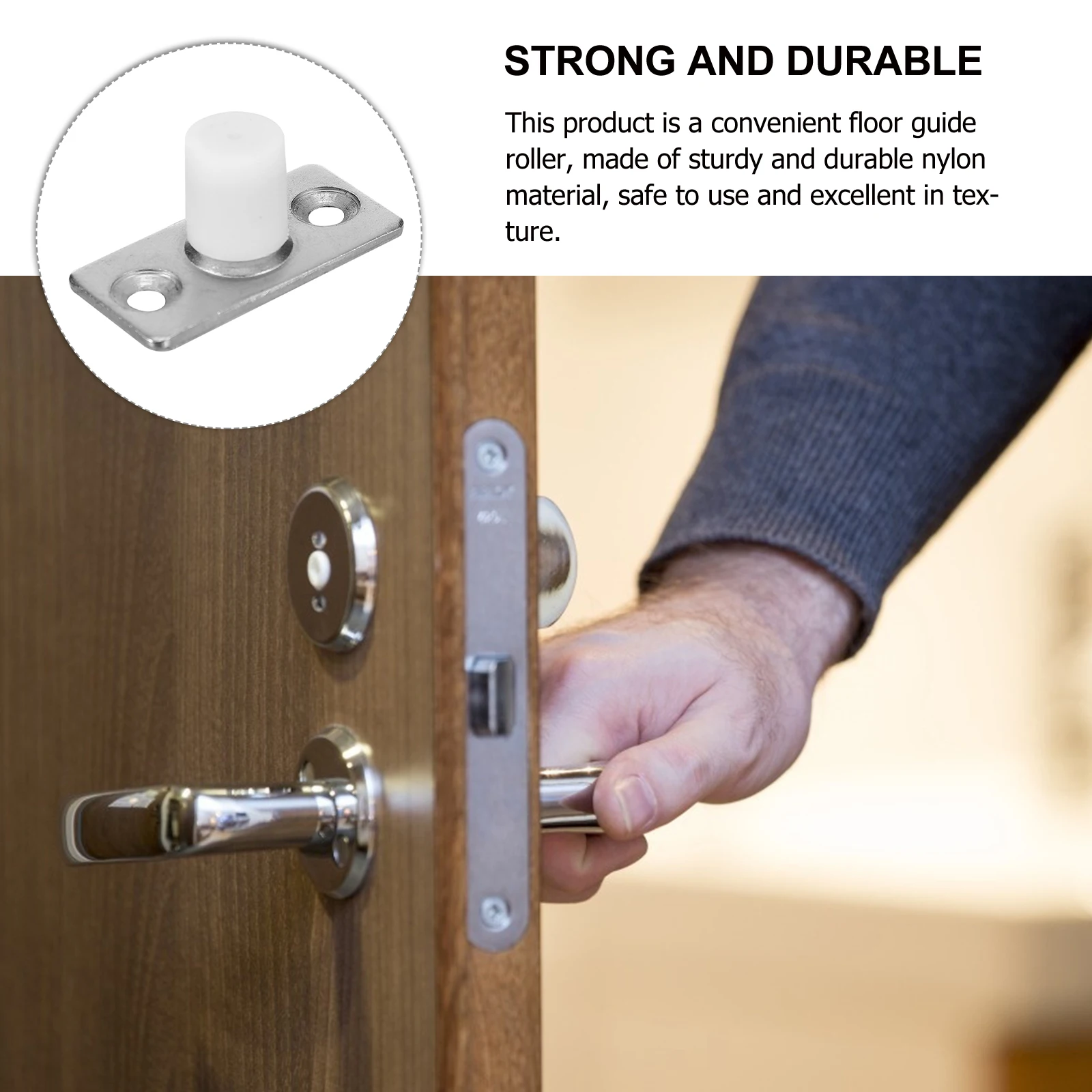 

Sliding Door Guide Heavy Duty Nylon Roller Outdoor Gate Support Bottom Rollers Guiding Pulley Block Rail Door Wheel Sliding Gate