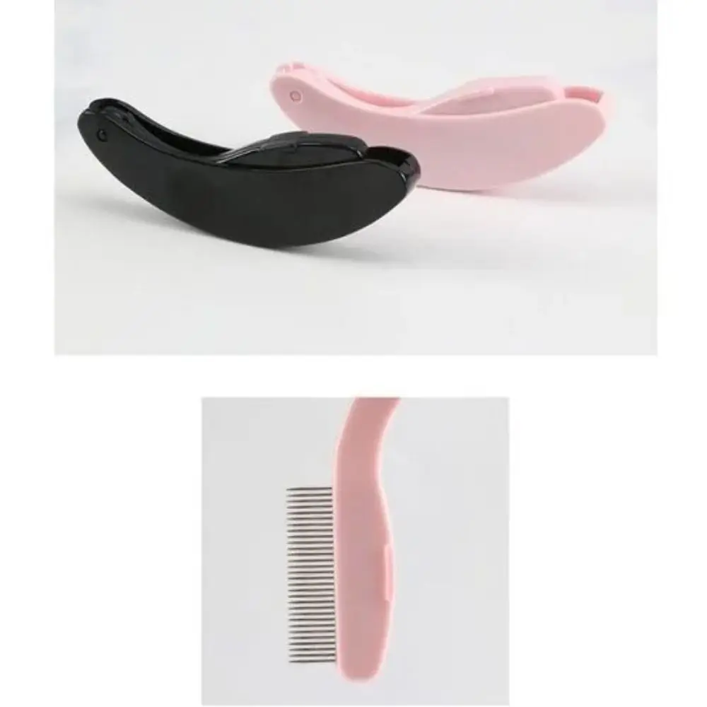 Multi Function Teeth Eyelash Brush Ultra-fine Foldable Metal Eyebrow Brush Professional Stainless Steel Steel Eyebrow Comb