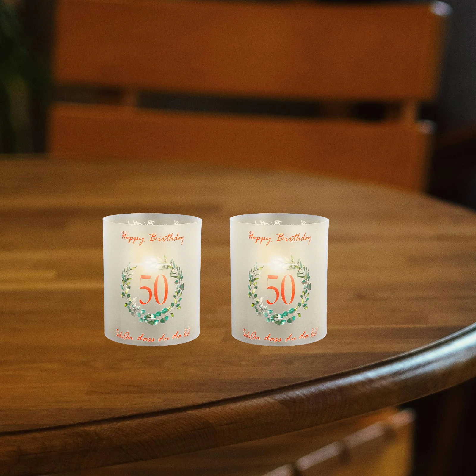 8pcs Birthday Lamp Shades Pvc Windproof Plastic Cylinder Covers For Tea Light Candles Decorative Desktop Lighting