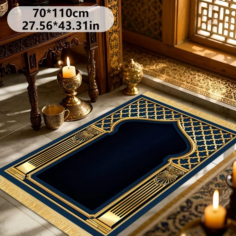 

Мусульманский молитвенный коврик VIKAMAM, исламский молитвенный коврик, складной домашний молитвенный коврик для паломничества, подходит для использования в помещении и на улице.