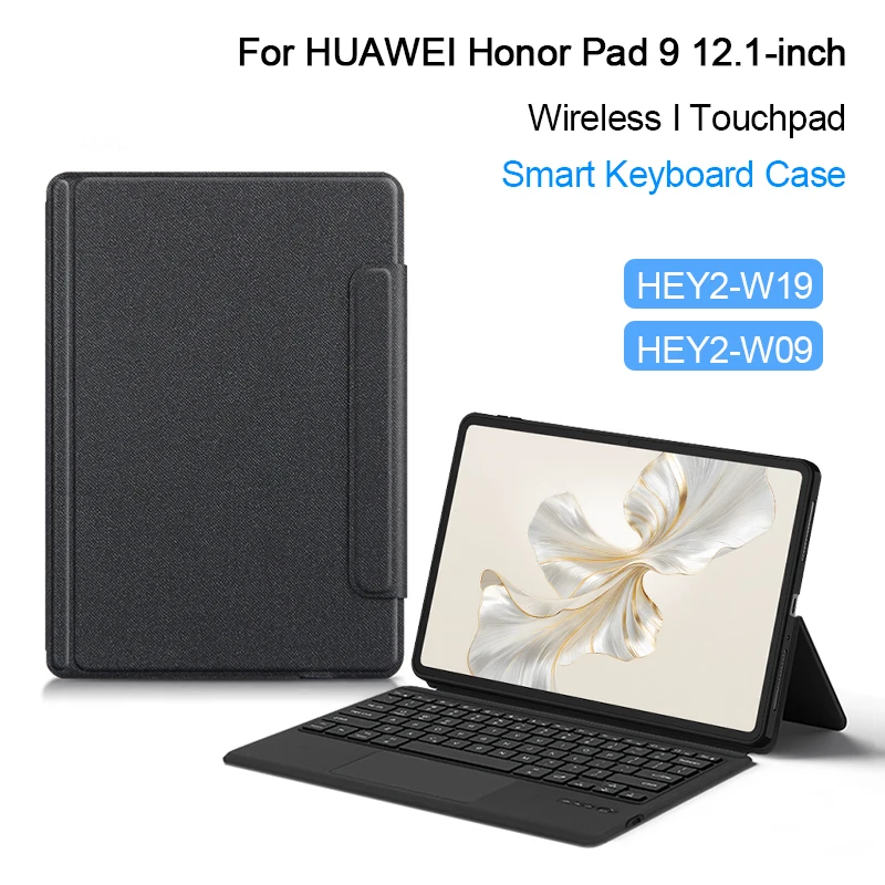 

Wireless Touchpad Keyboard Case For HUAWEI Honor Pad 9 12.1 inch HEY2-W19 HEY2-W09 Stand Cover Spanish Arabic Portuguese French