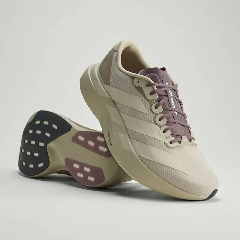 JS2441 Mens Adidas Lightstrike Pro Racing Running Shoes Light Sesame Grey Breathable Athletic Sneakers