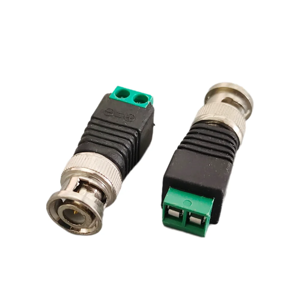 2PCS BNC Male Female Connector Coax Cat5 to BNC Female Plug for Video Balun CCTV Camera Acces