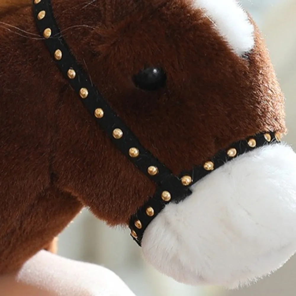Mignon Simulation cheval en peluche Bracelet doux dessin animé poney claque Bracelet filature queue nouveauté cheval en peluche jouet enfants