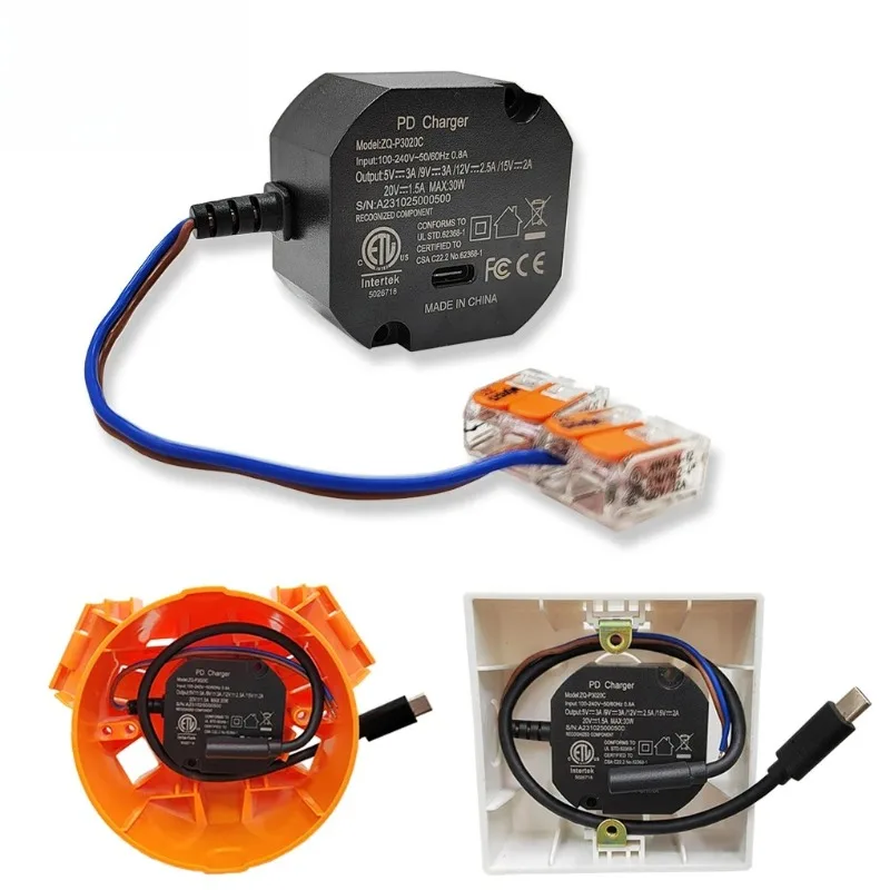 

AC To TYPEC Power Supply, PD3.0 Charging Protocol, Power 30W
