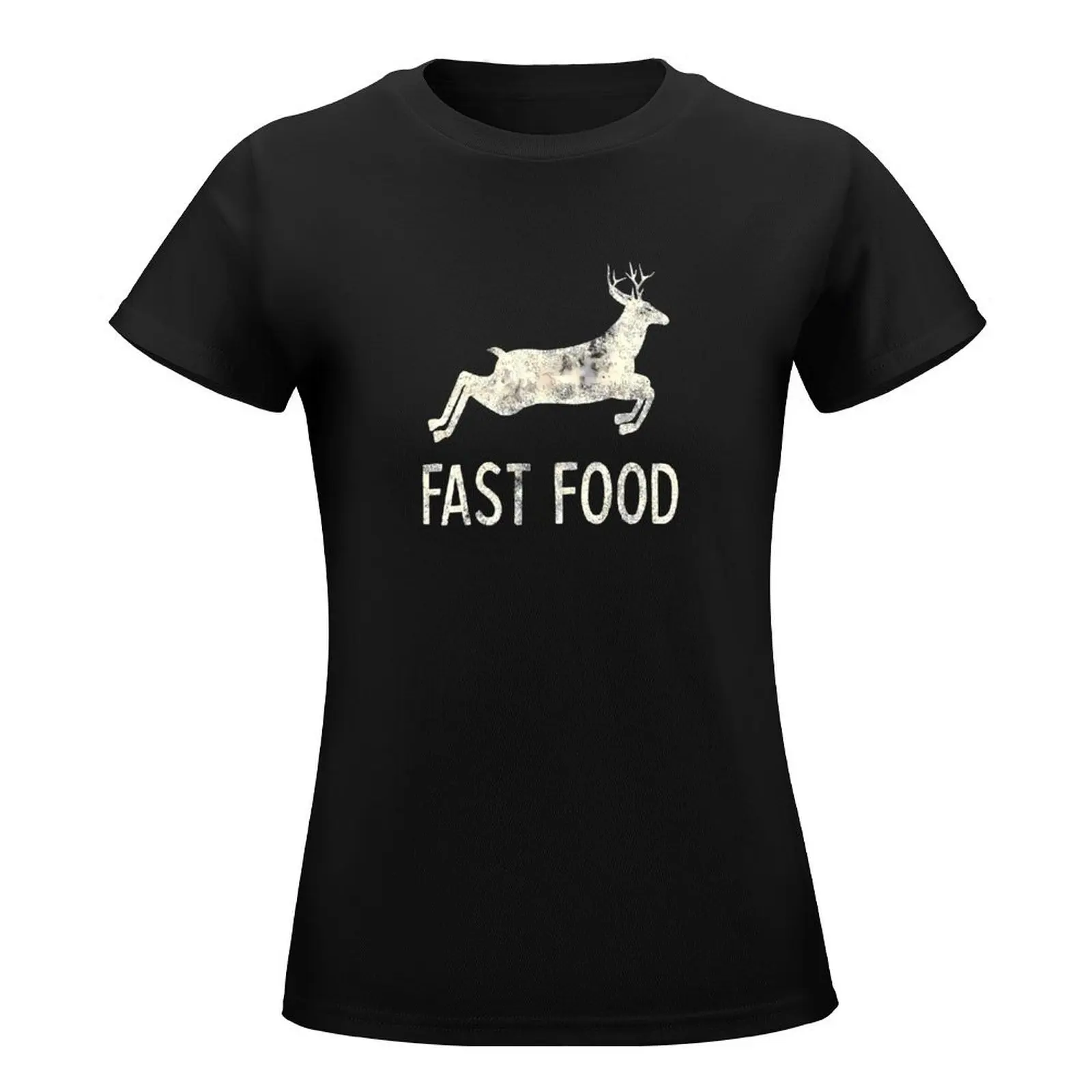 Fast Deer is Fast Food T-Shirt kawaii clothes quick drying tees female t-shirt dress for Women sexy